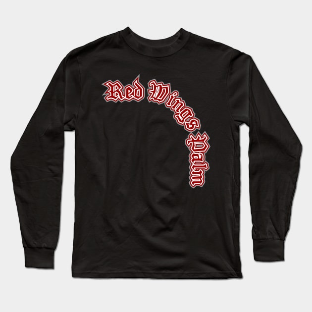 Red Wings palm Long Sleeve T-Shirt by Rombenk art